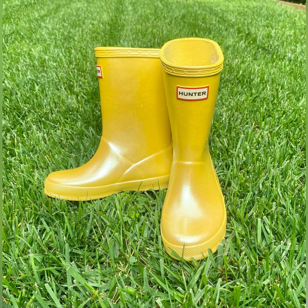 Hunter ‘Sunflower’ Kids First Nebula Rain Boots - Size 10